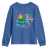 Dumpster Fire Christmas Youth Sweatshirt Funny It's Fine I'm Fine Everything Is Fine - Wonder Print Shop