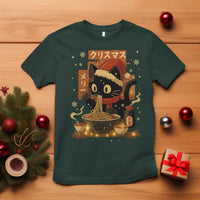 Funny Christmas Cat Ramen T Shirt Xmas Japanese Kawaii Anime Cat - Wonder Print Shop