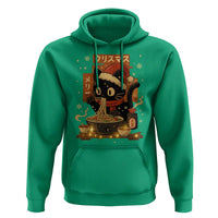 Funny Christmas Cat Ramen Hoodie Xmas Japanese Kawaii Anime Cat - Wonder Print Shop