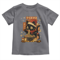 Funny Christmas Cat Ramen Toddler T Shirt Xmas Japanese Kawaii Anime Cat - Wonder Print Shop