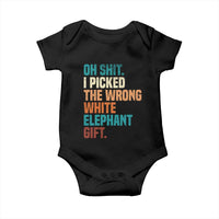 Oh Shit I Picked The Wrong White Elephant Gift Baby Onesie Funny Retro Christmas Gift Exchange - Wonder Print Shop