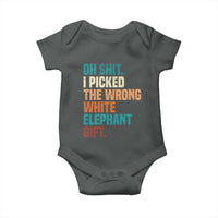 Oh Shit I Picked The Wrong White Elephant Gift Baby Onesie Funny Retro Christmas Gift Exchange - Wonder Print Shop