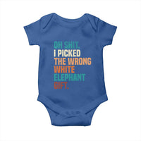 Oh Shit I Picked The Wrong White Elephant Gift Baby Onesie Funny Retro Christmas Gift Exchange - Wonder Print Shop