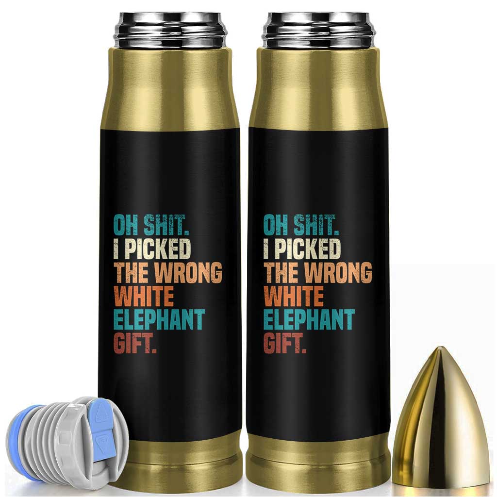 Oh Shit I Picked The Wrong White Elephant Gift Bullet Tumbler Funny Retro Christmas Gift Exchange - Wonder Print Shop