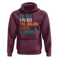 Oh Shit I Picked The Wrong White Elephant Gift Hoodie Funny Retro Christmas Gift Exchange - Wonder Print Shop