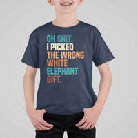 Oh Shit I Picked The Wrong White Elephant Gift T Shirt For Kid Funny Retro Christmas Gift Exchange - Wonder Print Shop