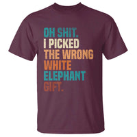 Oh Shit I Picked The Wrong White Elephant Gift T Shirt Funny Retro Christmas Gift Exchange - Wonder Print Shop