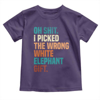 Oh Shit I Picked The Wrong White Elephant Gift Toddler T Shirt Funny Retro Christmas Gift Exchange - Wonder Print Shop