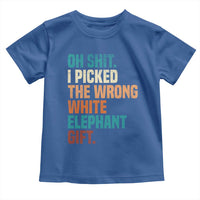 Oh Shit I Picked The Wrong White Elephant Gift Toddler T Shirt Funny Retro Christmas Gift Exchange - Wonder Print Shop