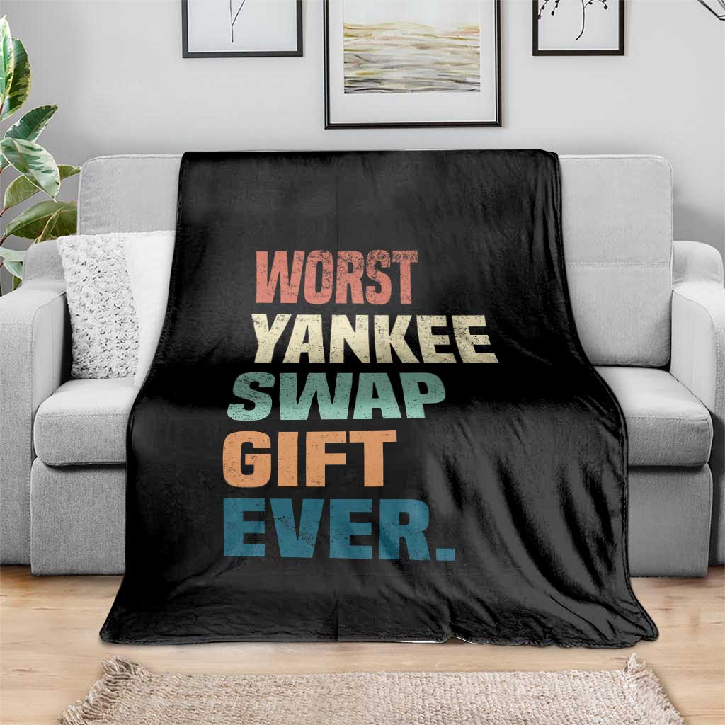Funny Worst Yankee Swap Gift Ever Throw Blanket Christmas Gift Exchange Game - Wonder Print Shop