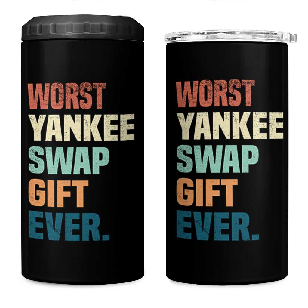 Funny Worst Yankee Swap Gift Ever 4 in 1 Can Cooler Tumbler Christmas Gift Exchange Game - Wonder Print Shop
