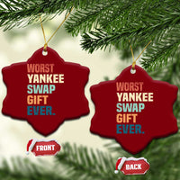 Funny Worst Yankee Swap Gift Ever Ceramic Ornament Christmas Gift Exchange Game - Wonder Print Shop
