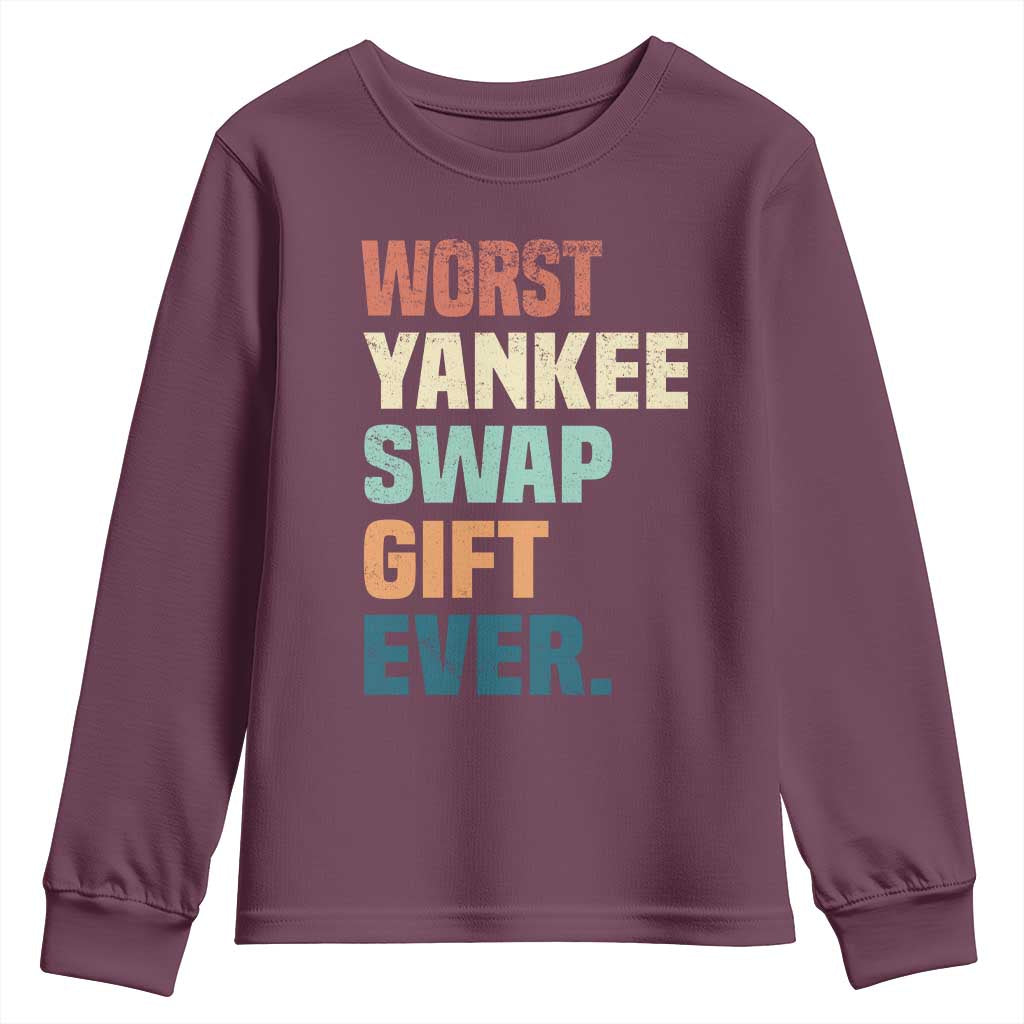 Funny Worst Yankee Swap Gift Ever Youth Sweatshirt Christmas Gift Exchange Game - Wonder Print Shop