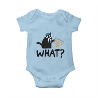 Funny What Hanukkah Black Cat Baby Onesie