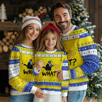 Funny What Chanukah Black Cat Hanukkah Ugly Sweater - Wonder Print Shop
