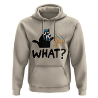 Funny What Hanukkah Black Cat Hoodie