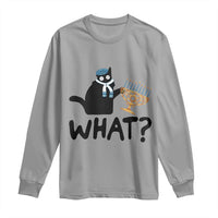 Funny What Hanukkah Black Cat Long Sleeve Shirt