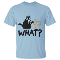 Funny What Hanukkah Black Cat T Shirt - Wonder Print Shop