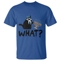 Funny What Hanukkah Black Cat T Shirt - Wonder Print Shop