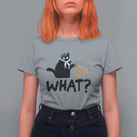 Funny What Hanukkah Black Cat T Shirt For Women - Wonder Print Shop