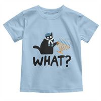 Funny What Hanukkah Black Cat Toddler T Shirt