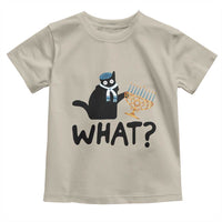 Funny What Hanukkah Black Cat Toddler T Shirt