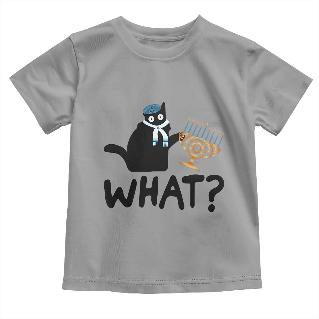 Funny What Hanukkah Black Cat Toddler T Shirt