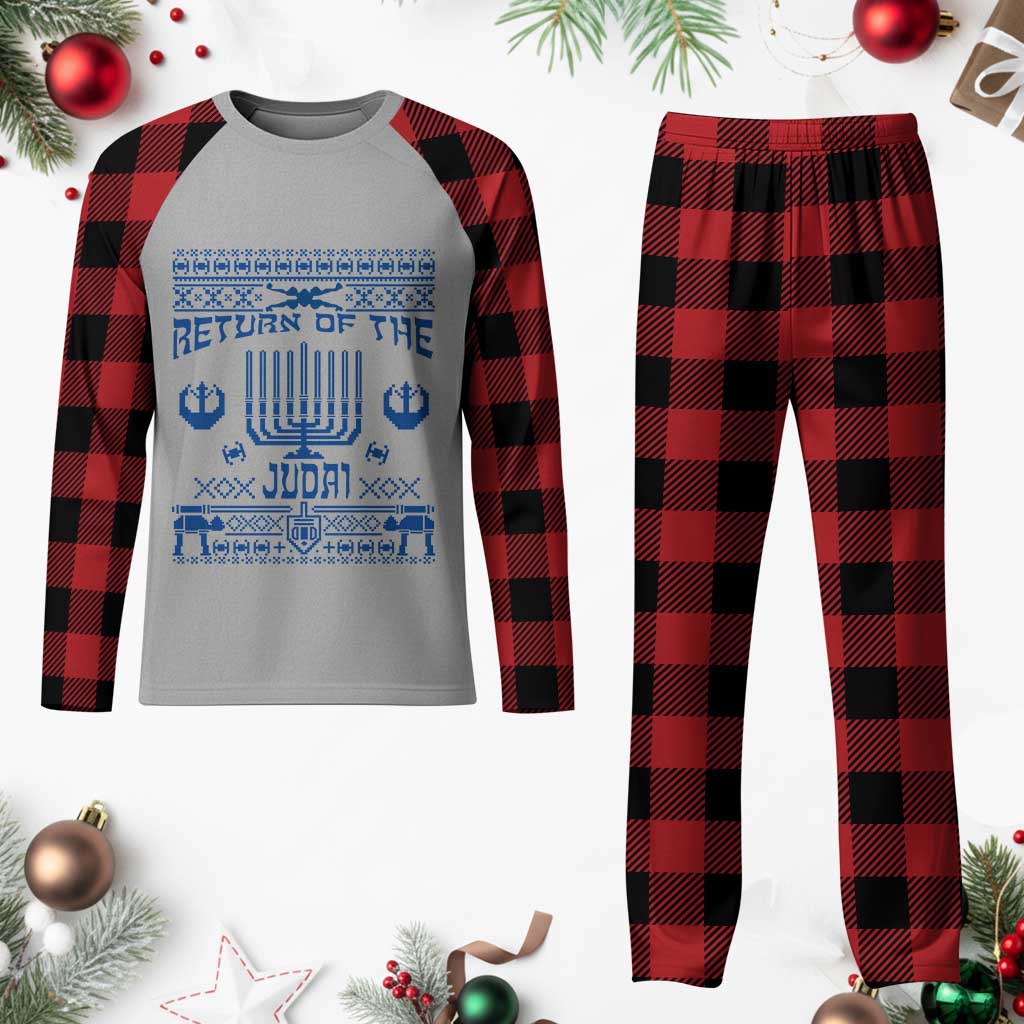 Hanukkah Holiday Plaid Pajama Set Return Of The Judai Chanukah Jewish Festival - Wonder Print Shop