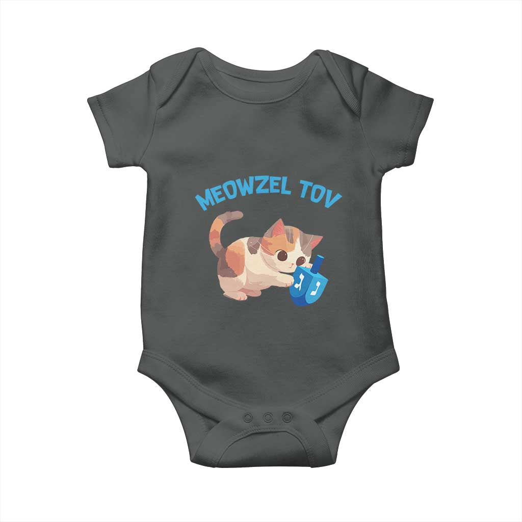 Funny Hanukkah Cats Baby Onesie Meowzel Tov Dreidels Chanukah Jewish Festival