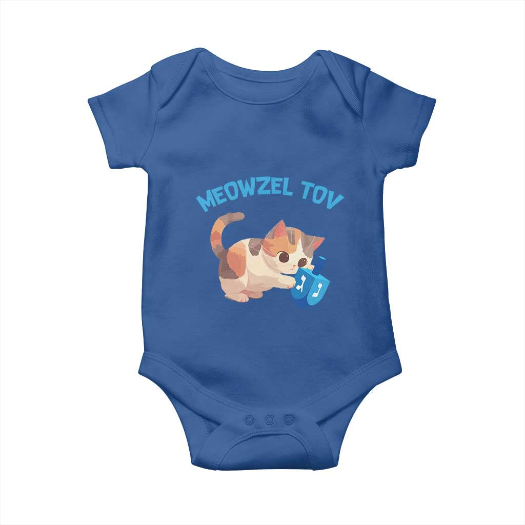 Funny Hanukkah Cats Baby Onesie Meowzel Tov Dreidels Chanukah Jewish Festival