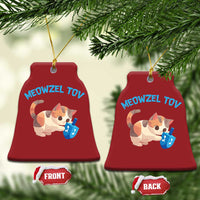 Funny Hanukkah Cats Christmas Ornament Meowzel Tov Dreidels Chanukah Jewish Festival - Wonder Print Shop