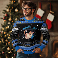 Funny Chanukah Cats Hanukkah Ugly Sweater Meowzel Tov Dreidels Chanukah Jewish Festival - Wonder Print Shop