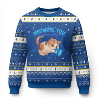 Funny Chanukah Cats Hanukkah Ugly Sweater Meowzel Tov Dreidels Chanukah Jewish Festival - Wonder Print Shop
