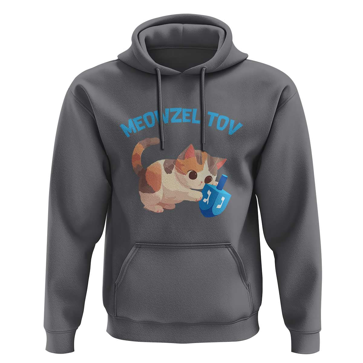 Funny Hanukkah Cats Hoodie Meowzel Tov Dreidels Chanukah Jewish Festival