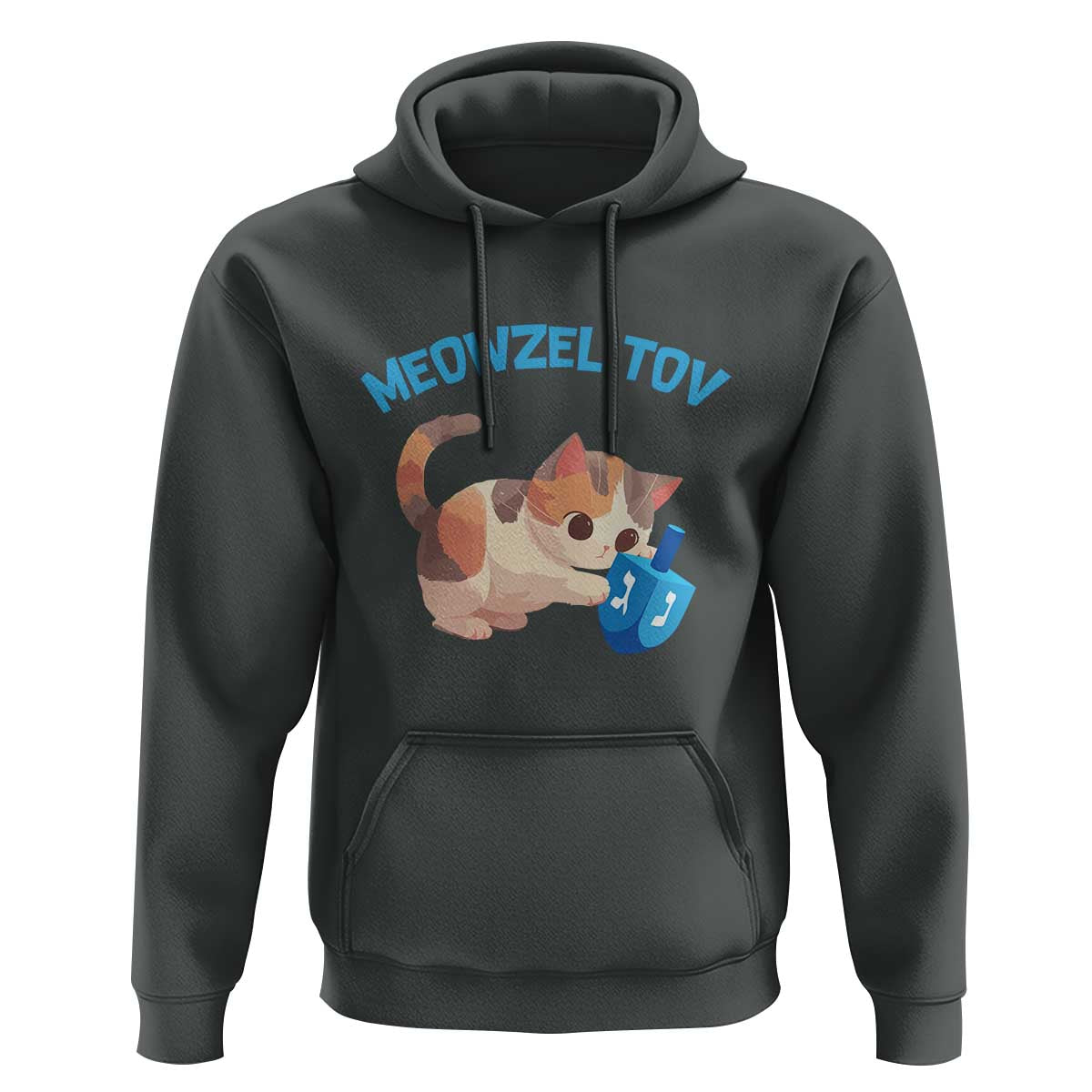 Funny Hanukkah Cats Hoodie Meowzel Tov Dreidels Chanukah Jewish Festival