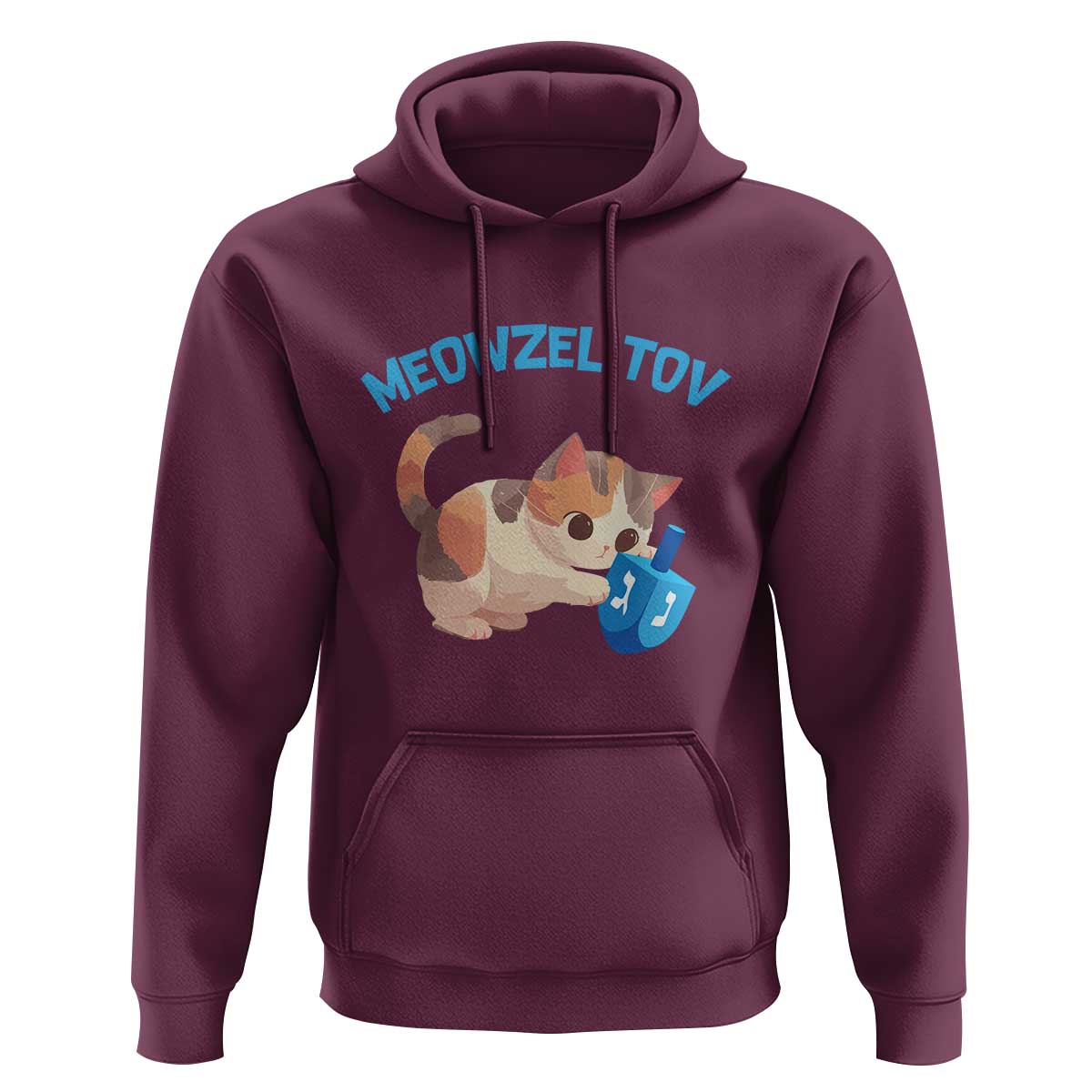 Funny Hanukkah Cats Hoodie Meowzel Tov Dreidels Chanukah Jewish Festival