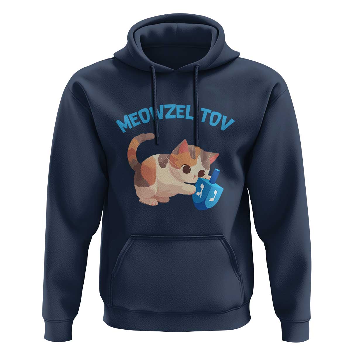Funny Hanukkah Cats Hoodie Meowzel Tov Dreidels Chanukah Jewish Festival