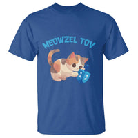 Funny Hanukkah Cats T Shirt Meowzel Tov Dreidels Chanukah Jewish Festival - Wonder Print Shop
