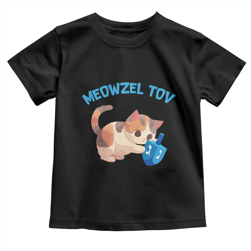 Funny Hanukkah Cats Toddler T Shirt Meowzel Tov Dreidels Chanukah Jewish Festival