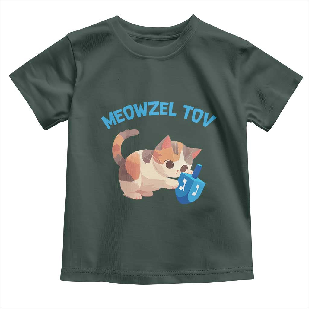 Funny Hanukkah Cats Toddler T Shirt Meowzel Tov Dreidels Chanukah Jewish Festival