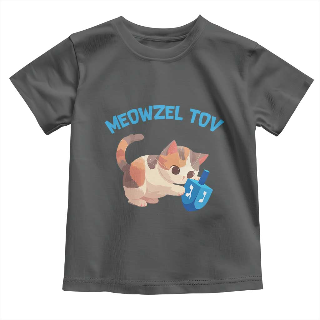 Funny Hanukkah Cats Toddler T Shirt Meowzel Tov Dreidels Chanukah Jewish Festival