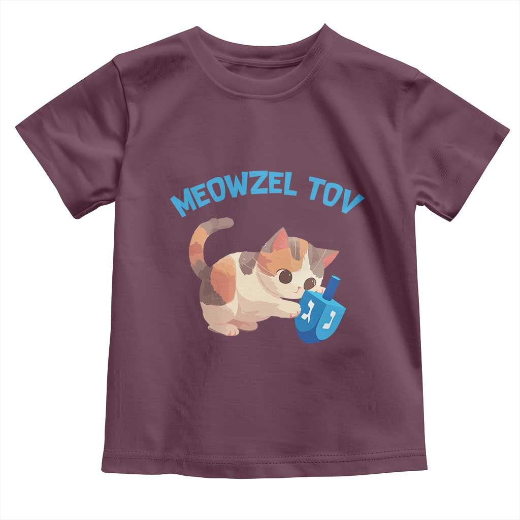 Funny Hanukkah Cats Toddler T Shirt Meowzel Tov Dreidels Chanukah Jewish Festival