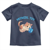 Funny Hanukkah Cats Toddler T Shirt Meowzel Tov Dreidels Chanukah Jewish Festival