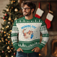 Funny Hanukkah Cats Ugly Christmas Sweater Meowzel Tov Dreidels Chanukah Jewish Festival - Wonder Print Shop