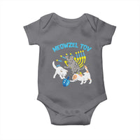 Funny Hanukkah Cats Baby Onesie Meowzel Tov Dreidels Menorah Chanukah Jewish Festival