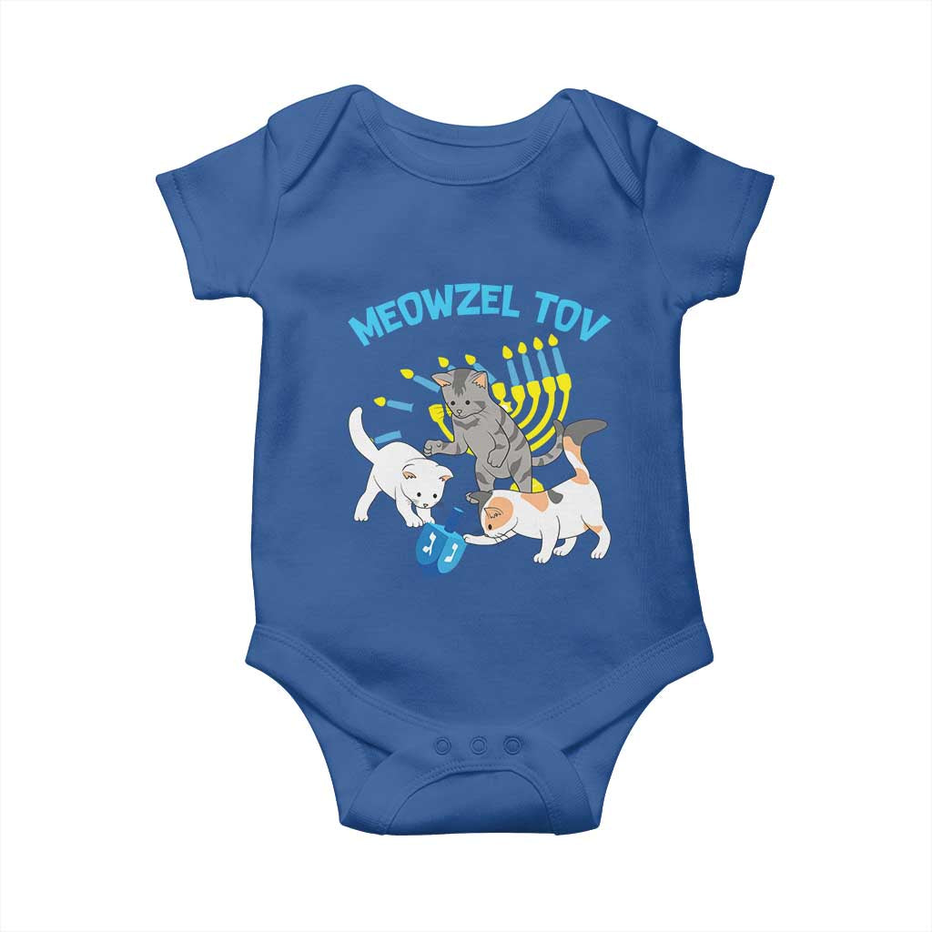 Funny Hanukkah Cats Baby Onesie Meowzel Tov Dreidels Menorah Chanukah Jewish Festival