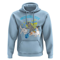 Funny Hanukkah Cats Hoodie Meowzel Tov Dreidels Menorah Chanukah Jewish Festival