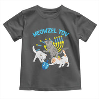 Funny Hanukkah Cats Toddler T Shirt Meowzel Tov Dreidels Menorah Chanukah Jewish Festival