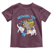 Funny Hanukkah Cats Toddler T Shirt Meowzel Tov Dreidels Menorah Chanukah Jewish Festival