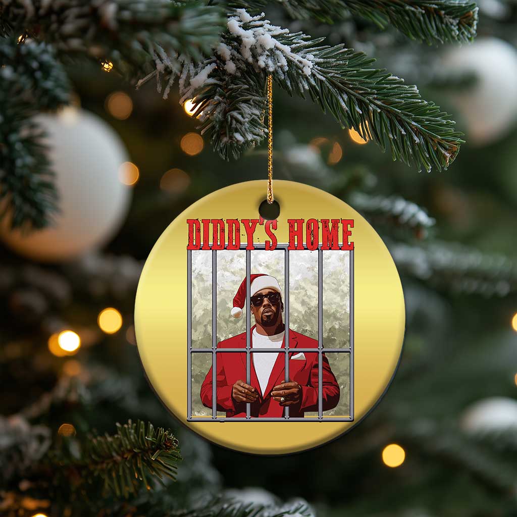 Funny Dirty Xmas Santa Diddy's Home Christmas Ornament - Wonder Print Shop